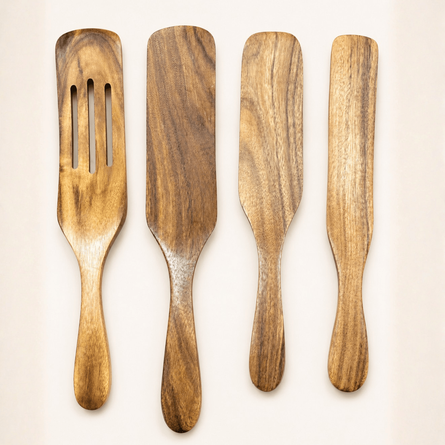 Teak Spurtle Spatula Set - The Perfect Partner for Cast Iron Cookware