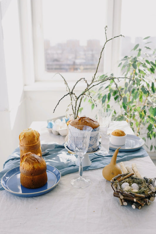 blue placemats