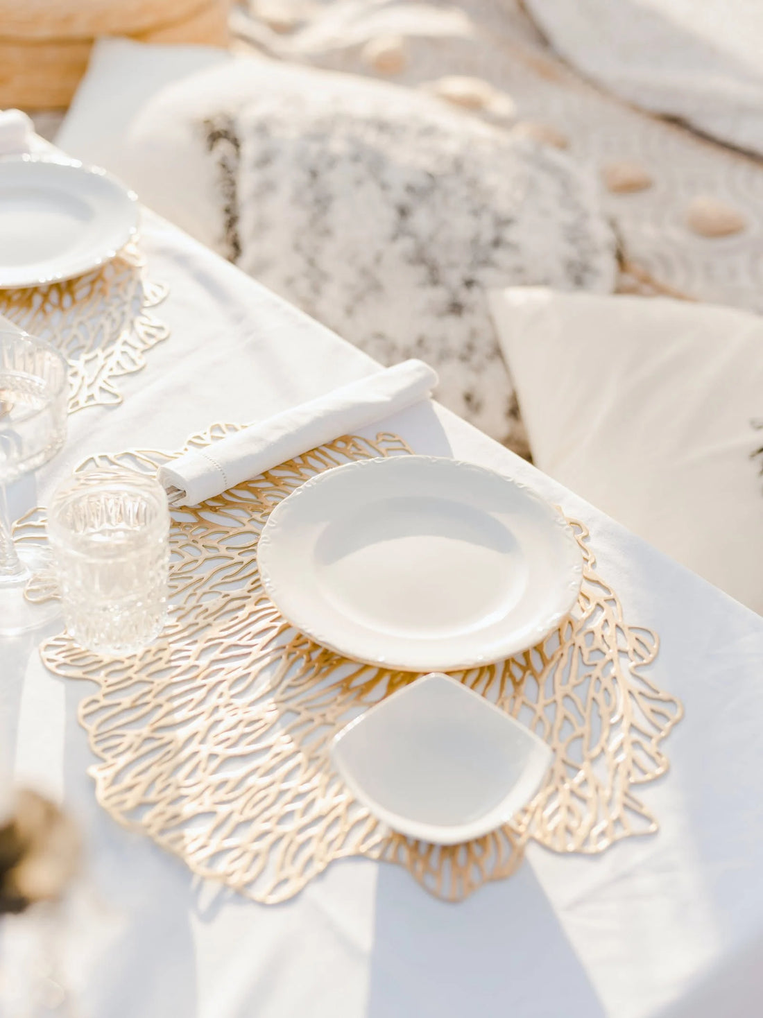 gold placemat