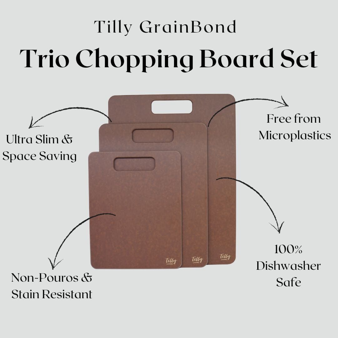 GrainBond Chopping Board Set - Sustainable &amp; Microplastic-Free