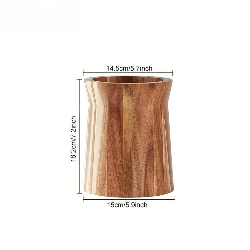 10 Piece Teak Wooden Utensil Set + Caddy Bundle