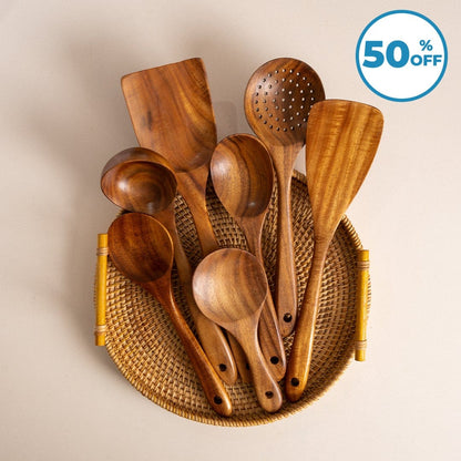 Teak Wooden Utensil Set 