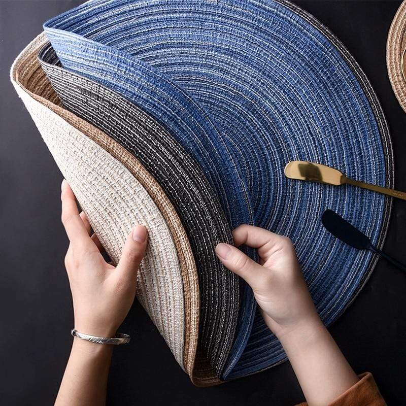 6 Set Linen Round Placemats