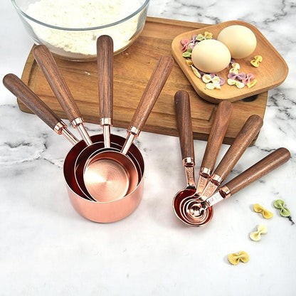 Copper Measuring Cups/Spoon Set