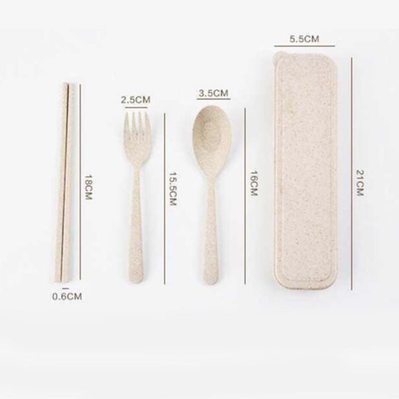 Wheat Straw Reusable Cutlery Set 
